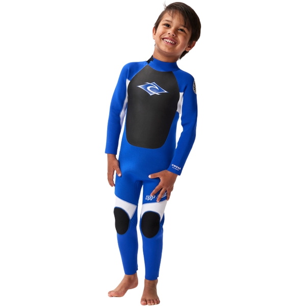 2026 Rip Curl Groms Omega 3/2mm Back Zip Wetsuit 002TFS - Blue